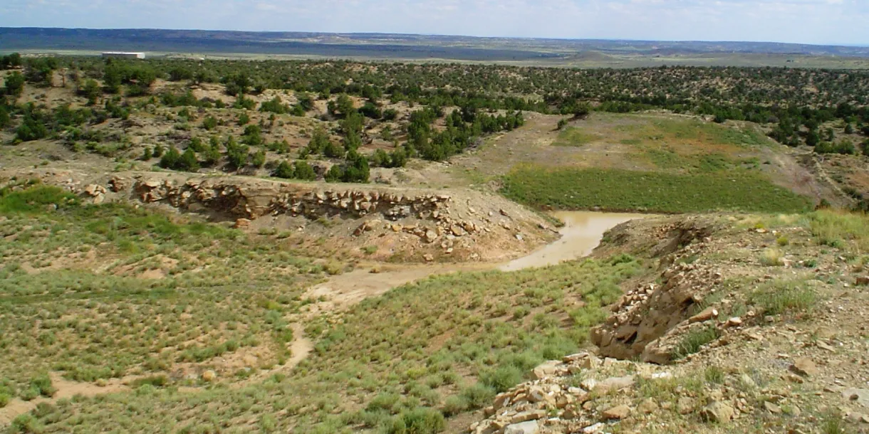 A view of the desert from above.